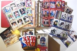 Baseball and basketball trading cards