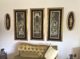Collection of Velvet Wall Art - Very Retro!