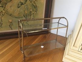 Glass and Metal Plant Stand