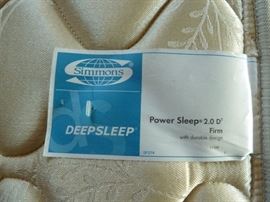 Firm deep Sleep Simmons Queen size bed,very clean no stains, no rips or tears!