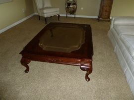 The great carved wood coffee table, made so well and so solid