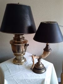 Unique brass & Horn lamps