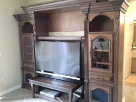 Wall unit with television