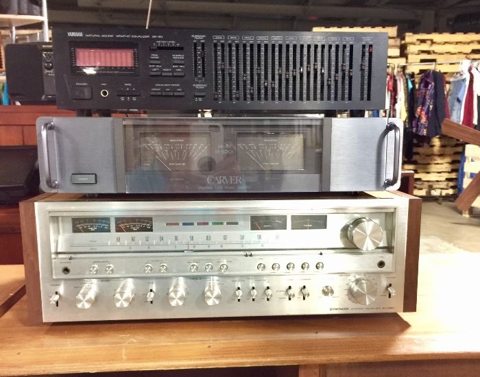 Carver Amplifier M-500t
Pioneer Receiver S-1080
Yamaha EQ GE-60