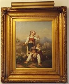 A BEAUTIFUL ANTIQUE EARLY TO MID 19-CENTURY DUTCH PAINTING BY FAMED CANADIAN ARTIST HORATIO WALKER 