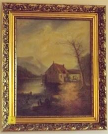 ANOTHER WONDERFUL VINTAGE OIL ON CANVAS PAINTING-UNSIGNED
