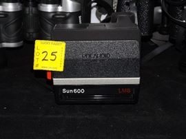 LOT OF 3-TWO PAIR BINOCULARS & A POLAROID SUN 600 CAMERA-