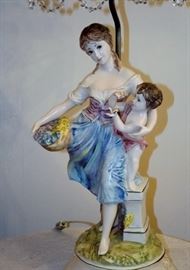 Beautiful Bisque Lamp Made In Italy