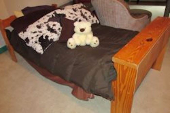 brown bed teddy bear