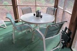 glass top patio table
