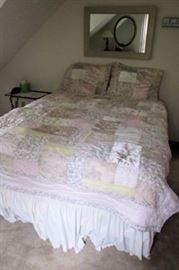 long double bed white quilt