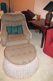 long wicker chair ottoman