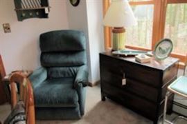 teal velvet recliner