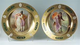 Very Large Amazing Royal Vienna Hand Painted Chargers C.1880