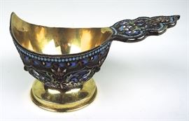 19th Century Silver & Enamel Charka