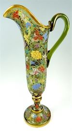 Beautiful Enameled Moser Pitcher