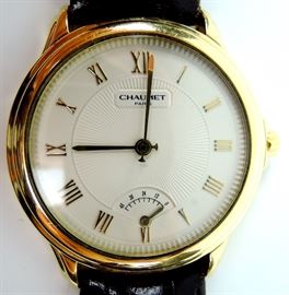 18K Chaumet Automatic Man's Wristwatch (running)