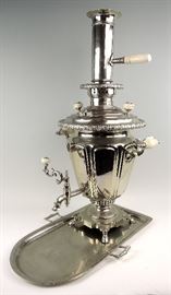 Great Russian Silver Plated Samovar C.1900