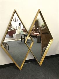 Vintage double diamond mirror