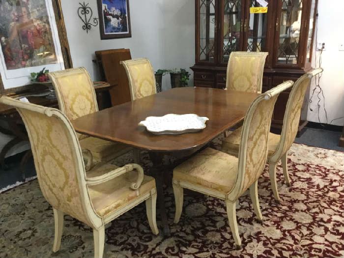 Vintage French provincial style dining chairs
