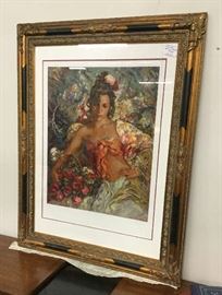 Royo framed art