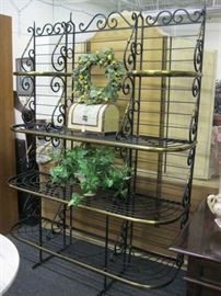 Vintage French style baker's rack