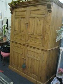 Rustic pine armoire