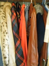 vintage coats and 2 vintage leather jackets