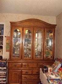 China Cabinet full of Glass and Crystal