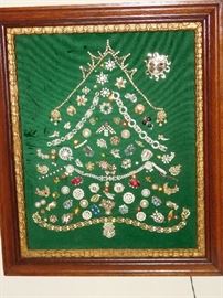 Christmas decoration made from costume jewelry. It lights up too!
