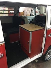 Restored interior of 1971 VW bus