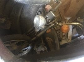 Shed full of car parts