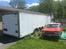 Large PACE tri-axle enclosed car hauler