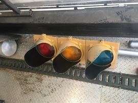 Street light vintage stop light