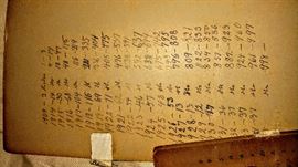 we found these today, they had been hidden under a bed for years. There are three boxes of books that have writing on a daily, weekly and monthly ledger...very interesting!