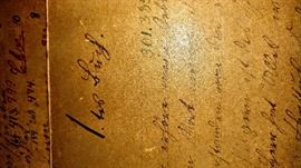 we found these today, they had been hidden under a bed for years. There are three boxes of books that have writing on a daily, weekly and monthly ledger...very interesting!