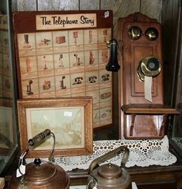 Rare Kellogg Antique Walnut wall phone