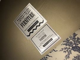 BRANDYWINE DESIGN FURNITURE- COLICO CORNERS CUSTOM UPHOLSTERED CHAIR AND OTTOMAN 