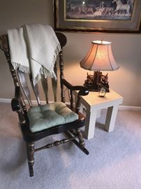 ROCKING CHAIR AND SIDE TABLE