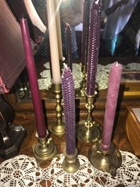 BRASS CANDLE HOLDERS 