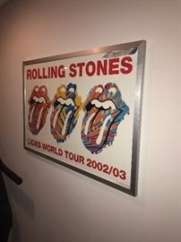ROLLING STONES LICKS WORLD TOUR 2002-2003 FRAMED POSTER