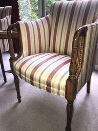 UPHOLSTERED STRIPE CHAIRS
