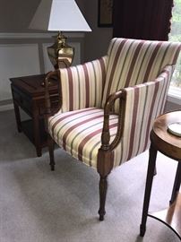 UPHOLSTERED STRIPE CHAIRS
