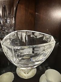 CRYSTAL ETCHED GLASS BOWL