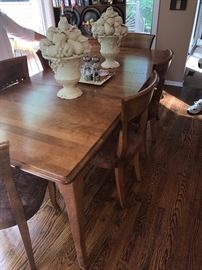 SAWMILL FURNITURE-LARGE WOODEN DINING TABLE WITH CHAIRS