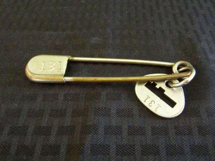 Coal miners safety pin - used to identify who was in the mine in case of emergency 