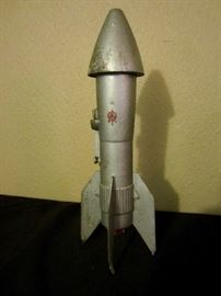 1940s cast iron Rocket bank
