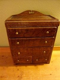 Handmade/hand painted antique jewelers box