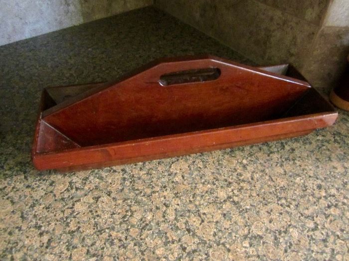 Antique mahogany silverware box