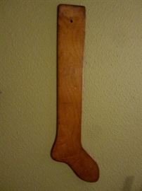 Wooden used for drying/pressing women's stockings